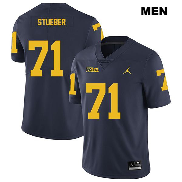 Men's NCAA Michigan Wolverines Andrew Stueber #71 Navy Jordan Brand Authentic Stitched Legend Football College Jersey OU25F00HP
